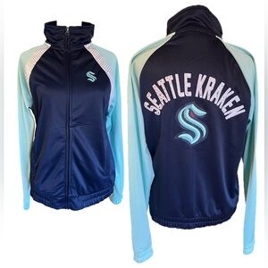 NWOT G-III 4Her NHL SEATTLE Kraken Women’s S Full Zip Track Jacket Stitched Rare